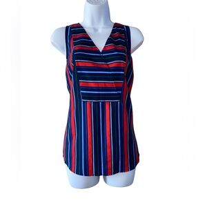 Tommy  Hilfiger Striped V-Neck Sleeveless Top size s/p